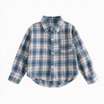thumbnail image 1 of WXFAZCVU Baby Boy Flannel Shirt Toddler Plaid Shirt Button Down Jacket Coat Fall Outfits Size 4-5 Years, 1 of 4