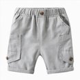 thumbnail image 1 of WXFAZCVU Baby Boy Shorts Cotton Soft Casual Elastic Waist with Pockets Kids Summer Clothes Size 5-6 Years, 1 of 3