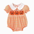 thumbnail image 1 of WXFAZCVU Baby Girl Halloween Romper Cute Embroidery Ruffle Bodysuit Toddler Summer Clothes Size 0-3 Months, 1 of 3