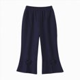 thumbnail image 1 of WXFAZCVU Baby Girl Pants Ribbed Knit Flared Trousers Slim Teen Trendy Cute Bell Bottoms Size 7-8 Years, 1 of 4