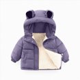 thumbnail image 1 of WXFAZCVU Baby Quilted Jacket with Hood Bear Ears Outwear Boys Girls Warm Winter Clothes Size 2-3 Years, 1 of 4