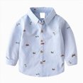 thumbnail image 1 of WXFAZCVU Boys Button Down Shirt Baby Fall Clothes Graphic T Shirts Versatile Daily Wear Size 1-2 Years, 1 of 4