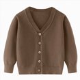 thumbnail image 1 of WXFAZCVU Boys' Cardigans Button Down V-Neck Long Sleeve Cotton Sweaters Lightweight Outerwear Size 2-3 Years, 1 of 4