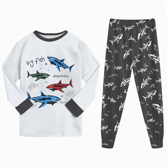 WXFAZCVU Boys Fall Clothes Set Crewneck Pullover Graphic Tops and Pants Trendy Outfits Size 2-3 Years