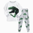 thumbnail image 1 of WXFAZCVU Boys Fall Outfits Crewneck Pullover Graphic Tops and Pants Trendy Clothing Set Size 5-6 Years, 1 of 4