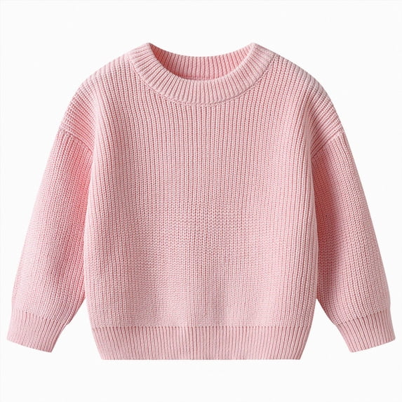 WXFAZCVU Boys Fashion Sweater Baby Boy Clothes Long Sleeve Pullover Fall Clothes Daily Wear Size 6-9 Months