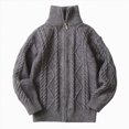 thumbnail image 1 of WXFAZCVU Boys Full Zip Long Sleeve Cardigan Knit Casual Cardigan Sweater Top Trendy Clothes Size 11-12 Years, 1 of 4