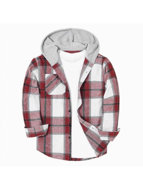 Boys Jackets Fall Winter Clothes Button Down Long Sleeve Hooded Versatile Daily Wear Size 3-4 Years