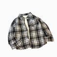 thumbnail image 1 of WXFAZCVU Boys Long Sleeve Plaid Shirt Button Down Shirts Soft and Comfortable Fall Jackets Size 5-6 Years, 1 of 4