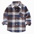 thumbnail image 1 of WXFAZCVU Boys Plaid Flannel Shirt Long Sleeve Tops Button Down Shirts Fall Winter Outfits Size 18-24 Months, 1 of 3