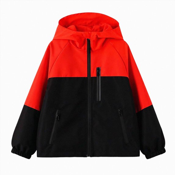 WXFAZCVU Boys Rain Jackets Kids Outdoor Lightweight Zipper Up Hoodie Jackets Hiking Coats Size 7-8 Years