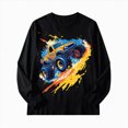 thumbnail image 1 of WXFAZCVU Boys Shirts Cotton Long Sleeve Graphic Tees Crew Neck T Shirts Kids Trendy Clothes Size 3-4 Years, 1 of 4