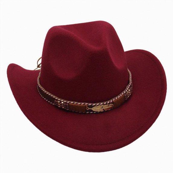 WXFAZCVU Cowgirl Hat Western Cowboy Hats Straw Wide with Shapeable Brim Sun Hat Going Out Size 3-8 Years