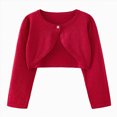 thumbnail image 1 of WXFAZCVU Girls Cardigan Long Sleeve Knitted Sweaters Button Cropped Jacket Cover Up Tops Size 5-6 Years, 1 of 3