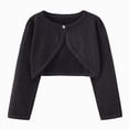 thumbnail image 1 of WXFAZCVU Girls Cardigan Long Sleeve Knitted Sweaters Button Cropped Jacket Cover Up Tops Size 9-10 Years, 1 of 3