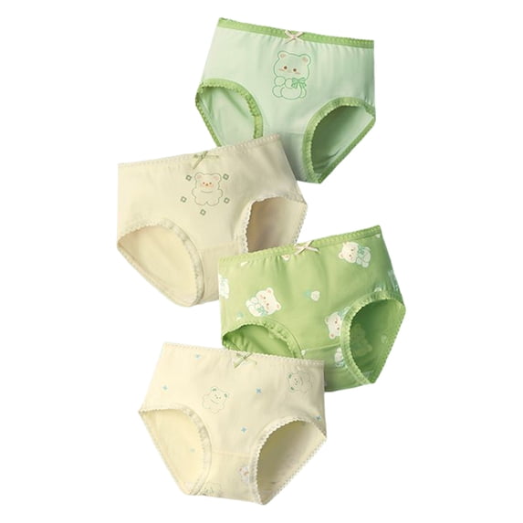 WXFAZCVU Girls Cotton Underwear 4 Pack Soft Children Comfortable Kids Panties Baby Clothes Size 7-8 Years