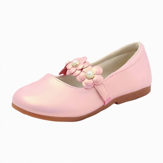 WXFAZCVU Girls Dress Shoes Breathable Insole Wedding Party School Shoes Trendy Footwear Size 13