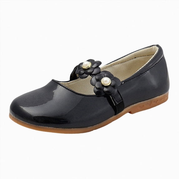WXFAZCVU Girls Dress Shoes Breathable Insole Wedding Party School Shoes Trendy Footwear Size 9.5