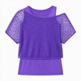 thumbnail image 1 of WXFAZCVU Girls Fashion Tops Mesh Shirt with Tank Top Summer Clothes Kids Trendy Going Out Size 8-9 Years, 1 of 4
