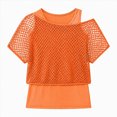 thumbnail image 1 of WXFAZCVU Girls Fashion Tops Mesh Shirt with Tank Top Summer Clothes Kids Trendy Going Out Size 8-9 Years, 1 of 4