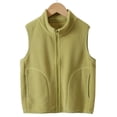 thumbnail image 1 of WXFAZCVU Girls Fleece Vest Sleeveless Outerwear Zipper Jacket Fall Winter Coat with Pockets Size 3-4 Years, 1 of 4