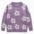 thumbnail image 1 of WXFAZCVU Girls Flower Sweater Crewneck Pullover Long Sleeve Kids Fall Fashion Clothing Size 18-24 Months, 1 of 4