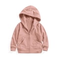 thumbnail image 1 of WXFAZCVU Girls Full Zip Hoodie Long Sleeve Sweatshirt Coats Casual Jackets with Pockets Size 11-12 Years, 1 of 4