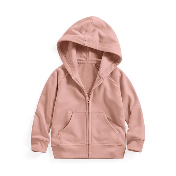 WXFAZCVU Girls Full Zip Hoodie Long Sleeve Sweatshirt Coats Casual Jackets with Pockets Size 11-12 Years