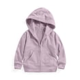 thumbnail image 1 of WXFAZCVU Girls Full Zip Hoodie Long Sleeve Sweatshirt Coats Casual Jackets with Pockets Size 13-14 Years, 1 of 4