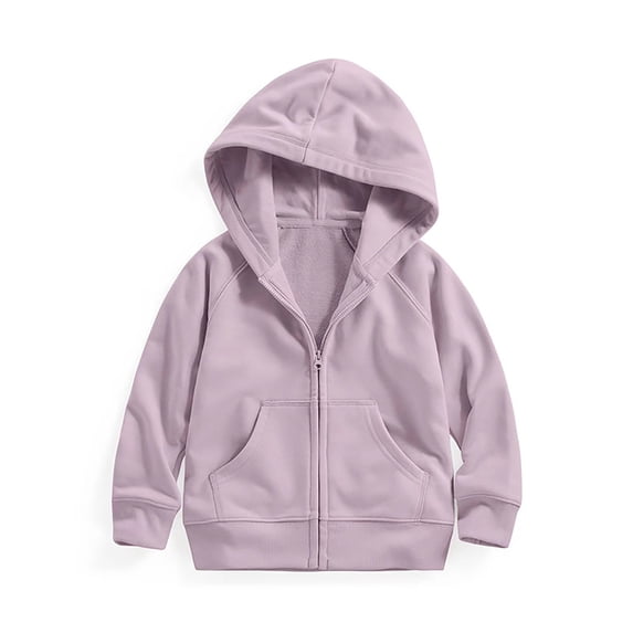 WXFAZCVU Girls Full Zip Hoodie Long Sleeve Sweatshirt Coats Casual Jackets with Pockets Size 13-14 Years