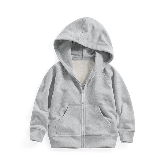 WXFAZCVU Girls Full Zip Hoodie Long Sleeve Sweatshirt Coats Casual Jackets with Pockets Size 9-10 Years