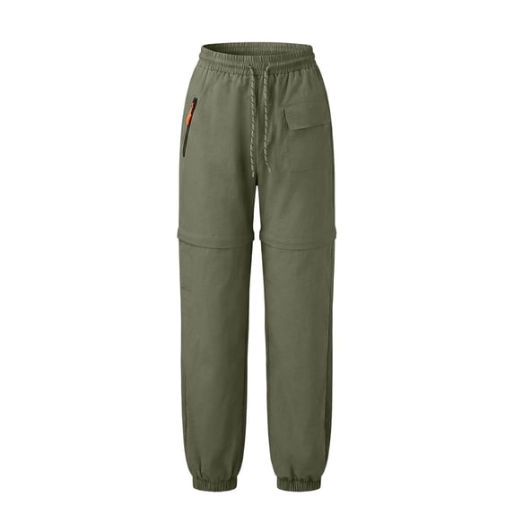 WXFAZCVU Girls Hiking Pants Kids' Outdoor Casual Climbing Convertible Trouser with Pockets Size 7-8 Years