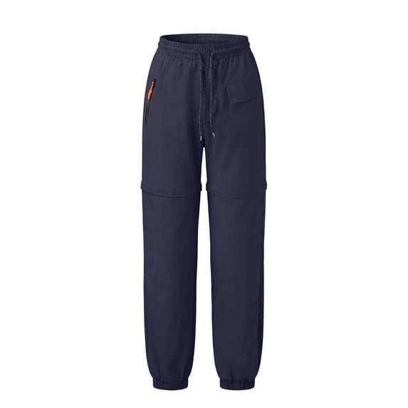WXFAZCVU Girls Hiking Pants Kids' Outdoor Casual Climbing Convertible Trouser with Pockets Size 9-10 Years