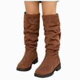 thumbnail image 1 of WXFAZCVU Girls Knee High Boots Over Knee Long Boots Round Toe Princess Shoes Fashion Goingout Size 13, 1 of 4