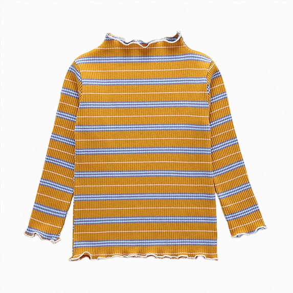 WXFAZCVU Girls' Long Sleeved T Shirt Cotton Pullover Tops Versatile Fall Clothes Going Out Size 3-4 Years
