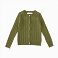 thumbnail image 1 of WXFAZCVU Girls Sweater Cardigan Round Neck Knitted Long Sleeve Sweater Vacation Going Out Size 7-8 Years, 1 of 4