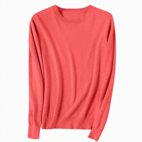 WXFAZCVU Girls Sweater Casual Round Neck Kids Long Sleeve Pullover Tops Versatile Daily Wear Size 12-13 Years