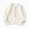 thumbnail image 1 of WXFAZCVU Girls Sweater Comfortable Soft Button Down Cardigan Elegant Outerwear Going Out Size 5-6Years, 1 of 4
