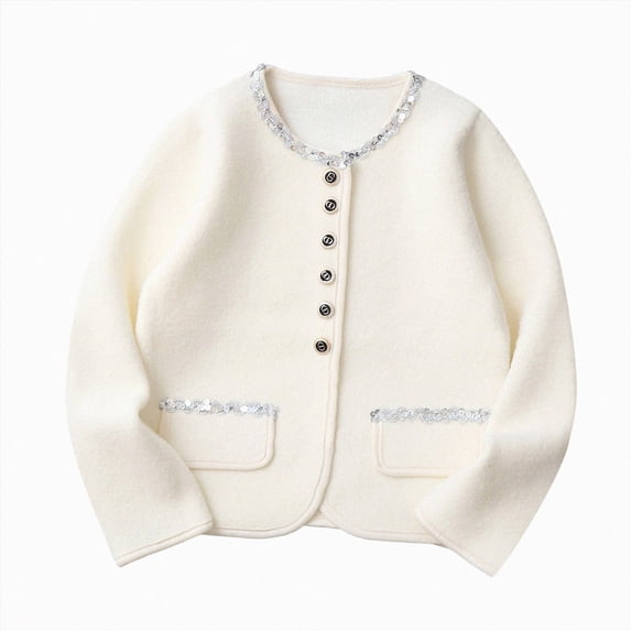 WXFAZCVU Girls Sweater Comfortable Soft Button Down Cardigan Elegant Outerwear Going Out Size 5-6Years