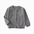 thumbnail image 1 of WXFAZCVU Girls Sweaters Baby Girl Clothes Comfortable Soft Knitted Long Sleeve Cardigan Size 2-3 Years, 1 of 4