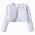 thumbnail image 1 of WXFAZCVU Girls Sweaters Long Sleeve Cardigan Button Down Cover Up Fall Tops Going Out Size 5-6 Years, 1 of 4
