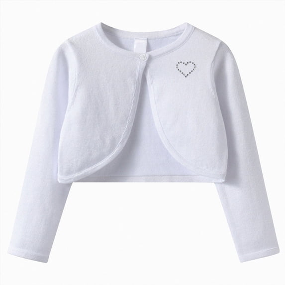 WXFAZCVU Girls Sweaters Long Sleeve Cardigan Button Down Cover Up Fall Tops Going Out Size 5-6 Years