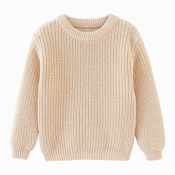 WXFAZCVU Girls Sweaters for Teen Girls Cute Knit Crewneck Pullover Long Sleeve Fall Clothes Size 4-5 Years