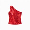 thumbnail image 1 of WXFAZCVU Girls Tank Tops One Shoulder Sleeveless Shirt Vocation Goingout Fashion Clothes Size 7-10 Years, 1 of 3