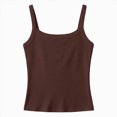 thumbnail image 1 of WXFAZCVU Girls Tank Tops Ribbed Knit Spaghetti Strap Summer Sleeveless Shirt Everyday Wear Size 9-10 Years, 1 of 3