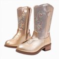 thumbnail image 1 of WXFAZCVU Girls Western Boots Embroidered Cowgirl Boots with Side Zipper, Riding Boots Going Out Size 5, 1 of 6