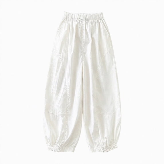 WXFAZCVU Girls Wide Leg Pants Lightweight Straight Trousers with Pockets Daily School Wear Size 3-4 Years