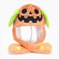 thumbnail image 1 of WXFAZCVU Halloween Pumpkin Moving Ear Plush Hat Soft Fuzzy Headwear for Holiday Party Fun Dress Up One Size, 1 of 4