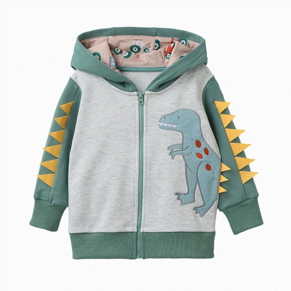 WXFAZCVU Kids Graphic Hoodie Boys Zip Up Jackets Versatile Fall Clothes School Daily Wear Size 2-3 Years