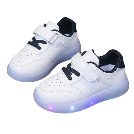 WXFAZCVU Kids Light Up Sneakers Boys Versatile and Lightweight Sport Shoes Everyday Wear Size 11.5